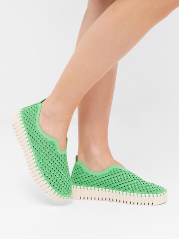 ILSE JACOBSEN Slip-on 'TULIP' in Groen: voorkant