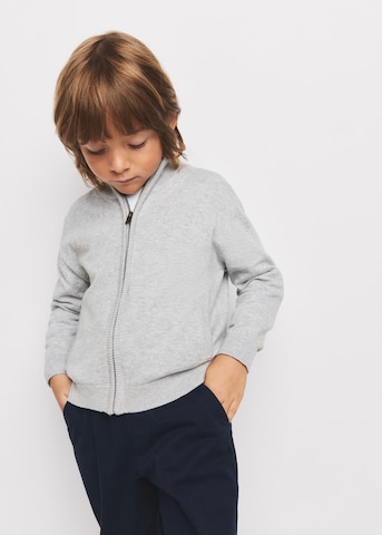 MANGO KIDS Плетена жилетка 'LUKEB' в сиво: отпред