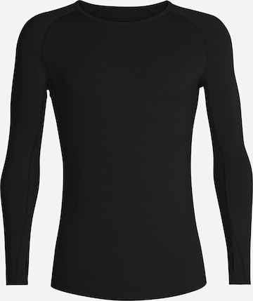 T-Shirt fonctionnel '200 Zone Crewe' ICEBREAKER en noir : devant
