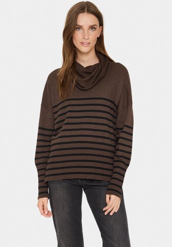 SAINT TROPEZ Sweater 'Grila' in Brown: front