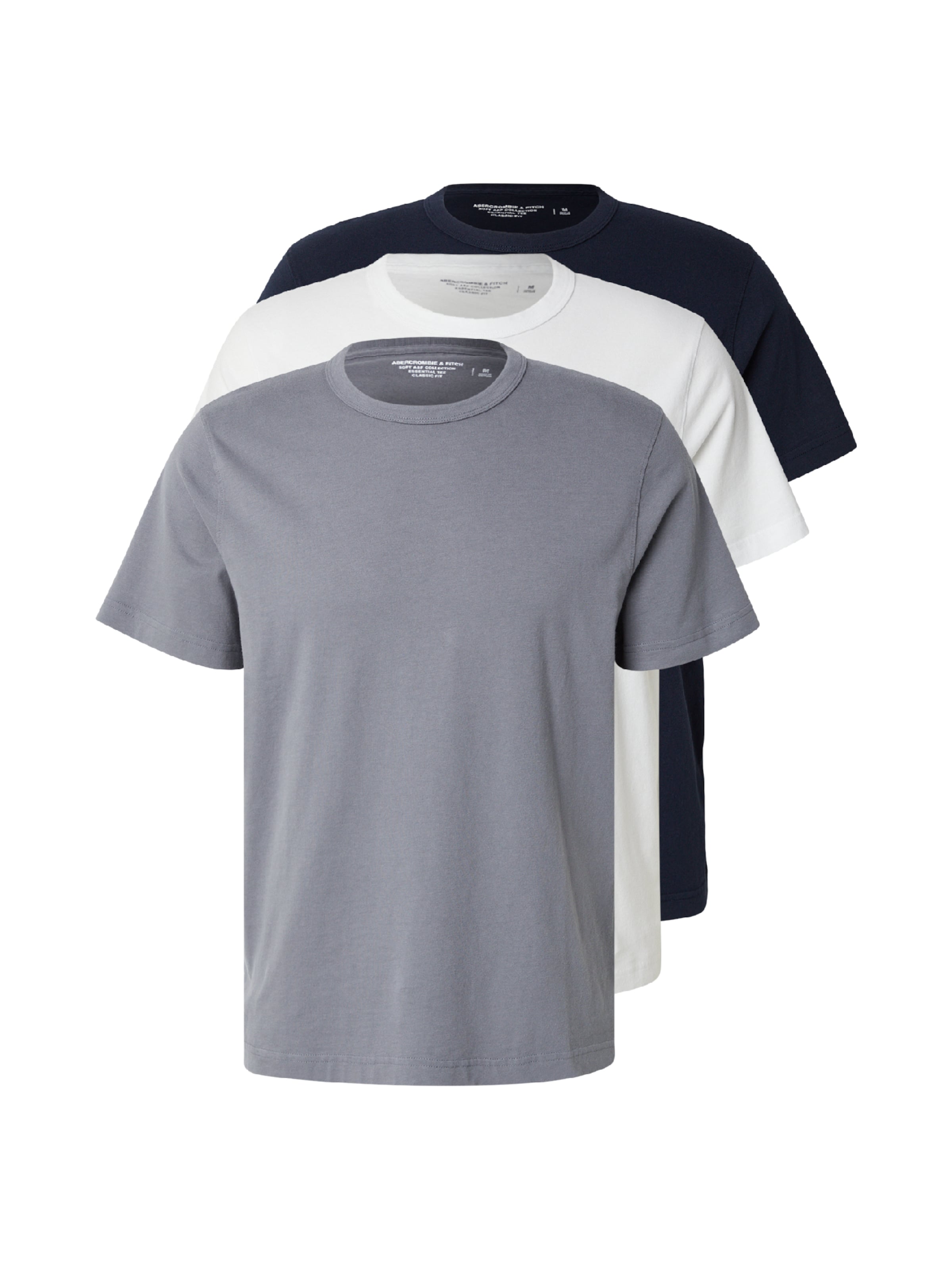 T-Shirt 'CLASSIC ESSENTIAL' Abercrombie & Fitch en bleu : devant