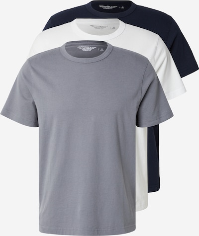 Abercrombie & Fitch Majica 'CLASSIC ESSENTIAL' veličine S u morsko plava / tamo siva / bijela, Pregled proizvoda