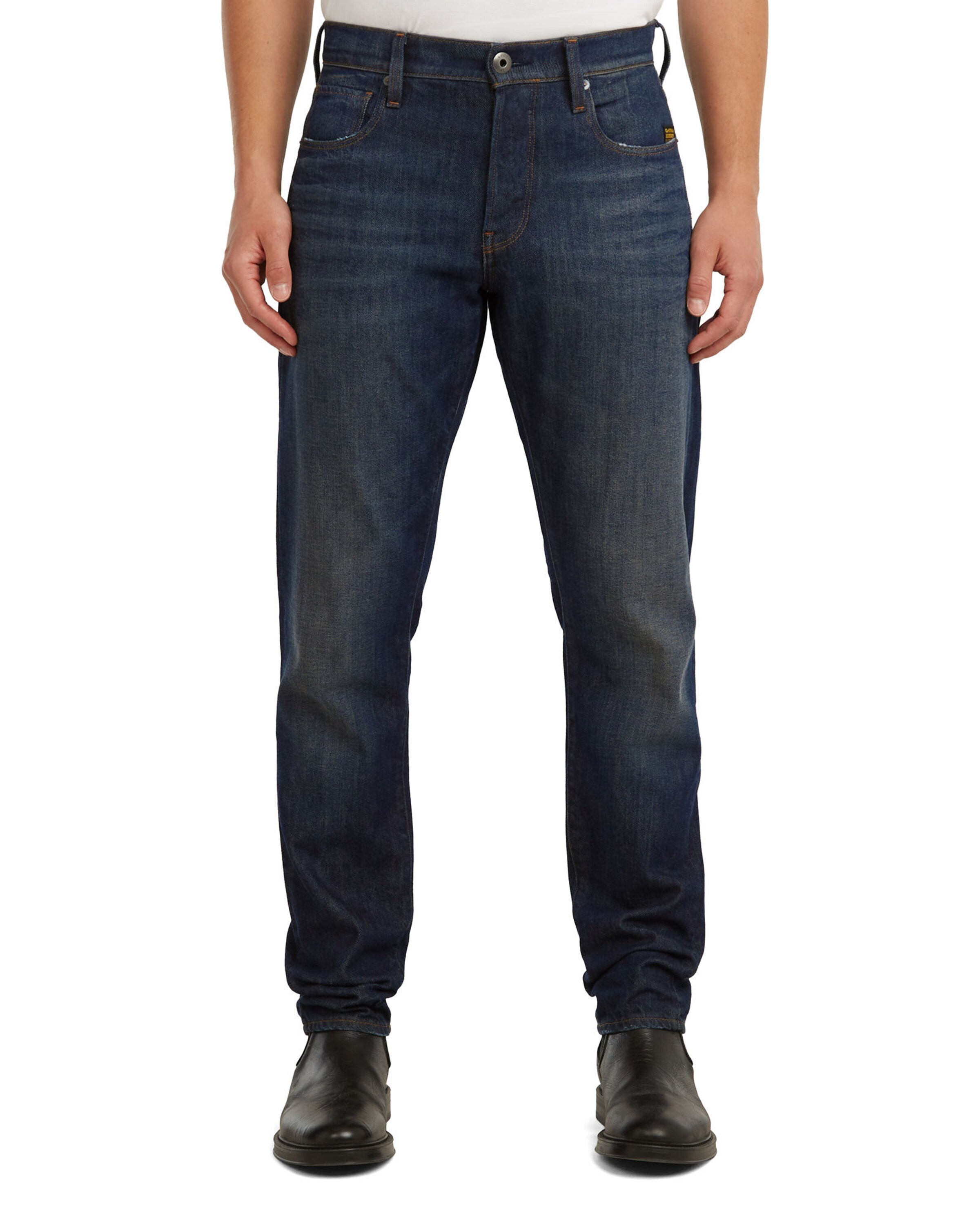 G-STAR Slimfit Jeans '3301' in Blauw: voorkant