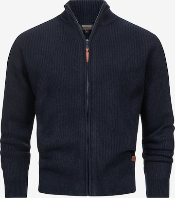 INDICODE JEANS Knit Cardigan 'Peace' in Blue: front