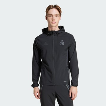 ADIDAS PERFORMANCE Sports jacket 'Real Madrid Tiro 25 Pro' in Black: front