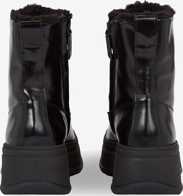 Calvin Klein Lace-Up Boots in Black