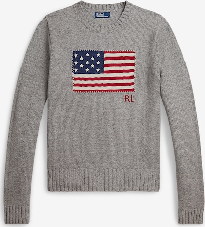 Polo Ralph Lauren Pulover veličine XS u mornarsko plava / tamo siva / svijetlo crvena / bijela, Pregled proizvoda