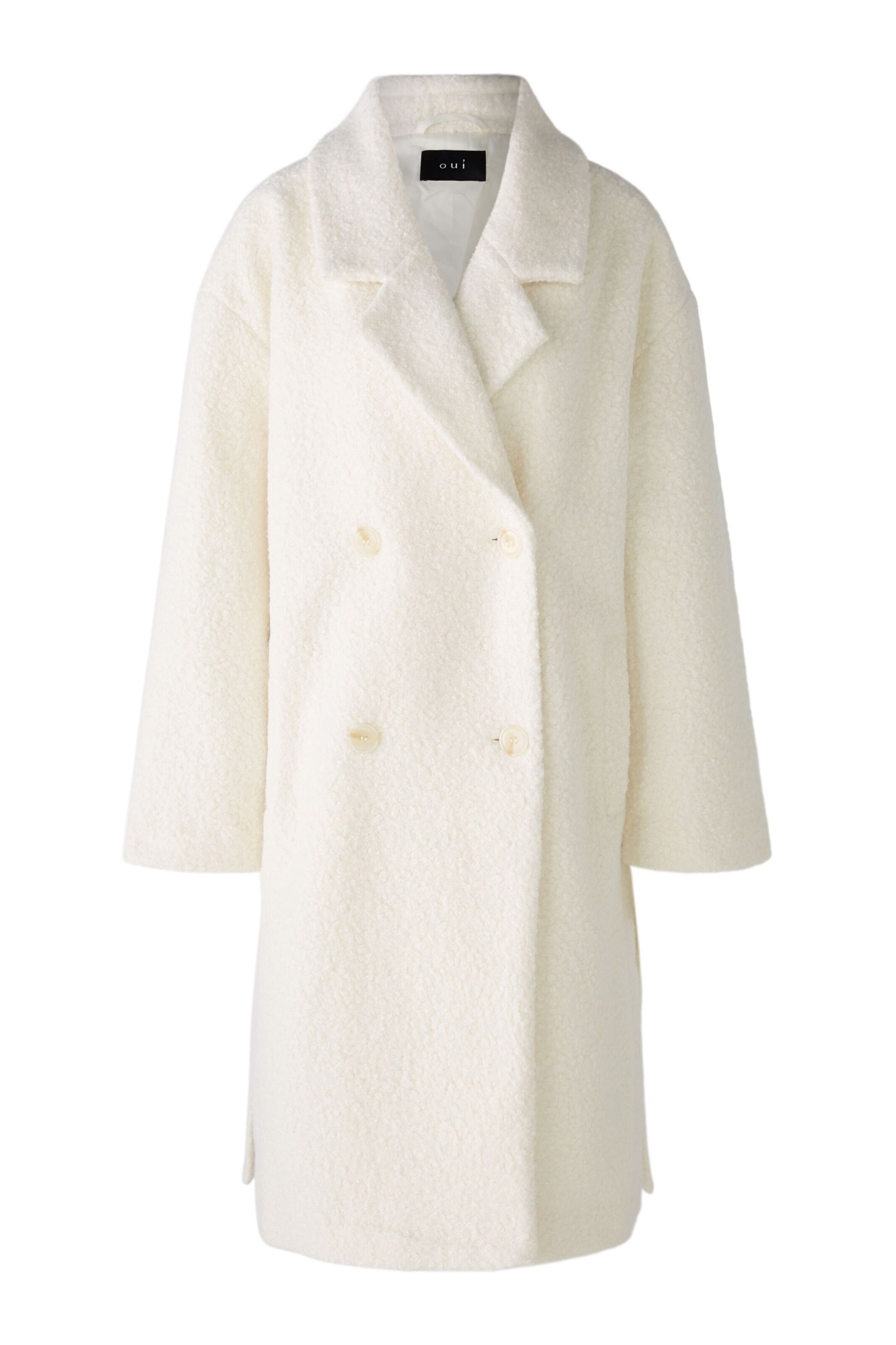 OUI Between-seasons coat in White: front