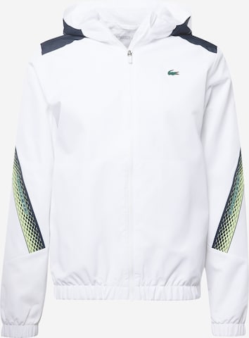 Veste de sport Lacoste Sport en blanc : devant