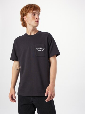 HOLLISTER T-Shirt 'TERRY' in Schwarz: Vorderseite
