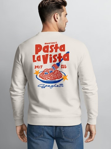 Neverless Sweatshirt 'Pasta la Vista'‌‌‌ in Beige