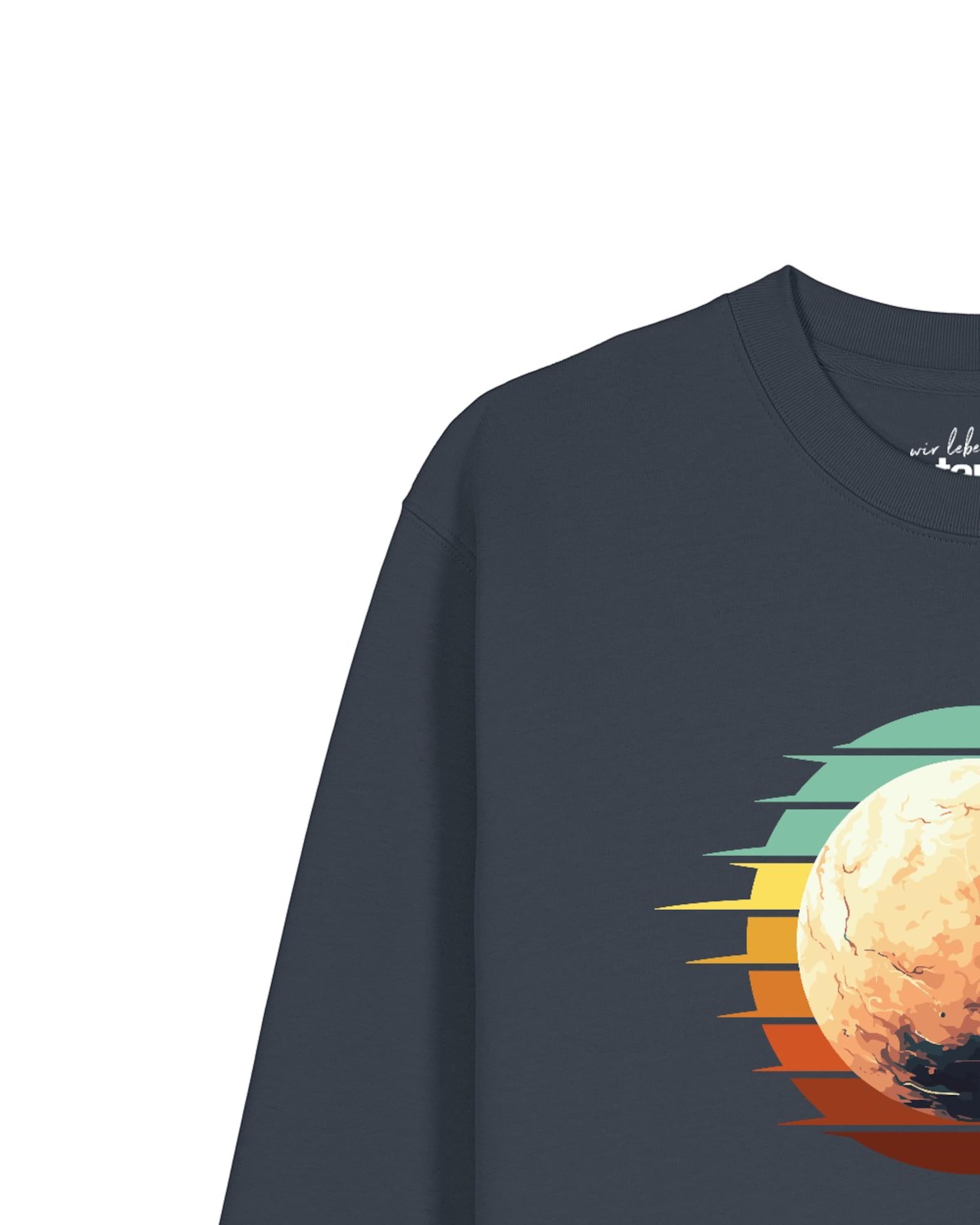 Sweat-shirt 'Pluto Retro Sunset' Watapparel en gris