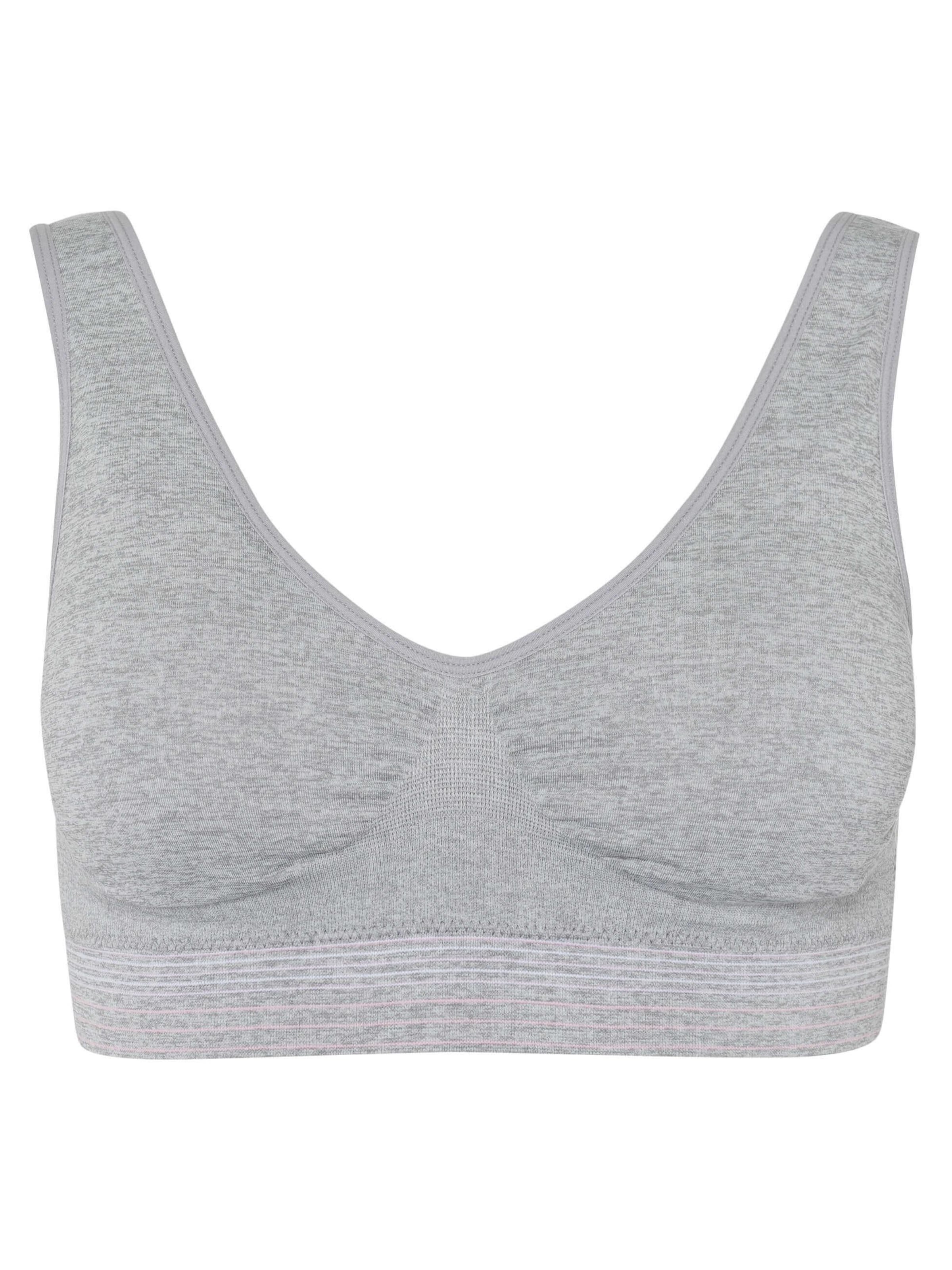 BeeDees Top 'Bustier Comfee Crop Top' in Grey: front