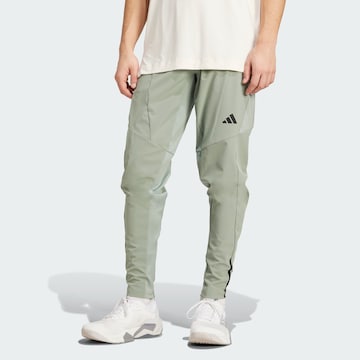 Effilé Pantalon de sport 'Designed for Training' ADIDAS PERFORMANCE en vert : devant