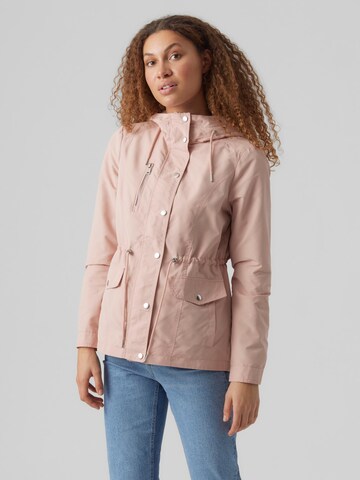 Parka mi-saison VERO MODA en rose : devant