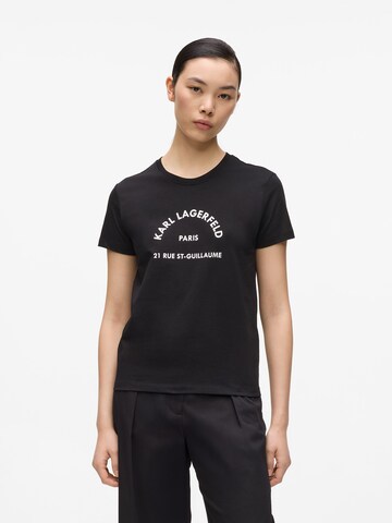 Karl Lagerfeld - Camiseta 'Rue St-Guillaume' en negro: frente