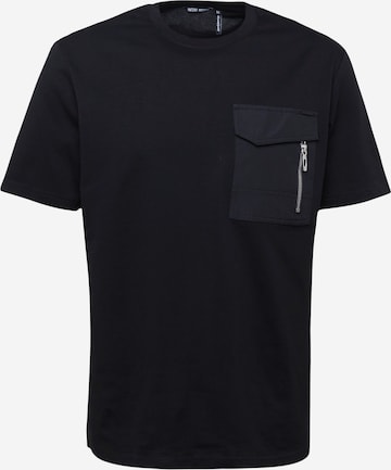 Tricou de la ANTONY MORATO pe negru: față