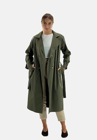 Manteau mi-saison Elara en vert