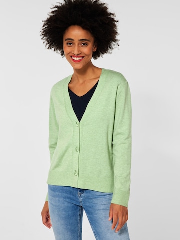 STREET ONE Knit Cardigan in Green: front