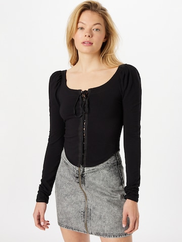 Free People Shirt 'WILLOW' in Zwart: voorkant