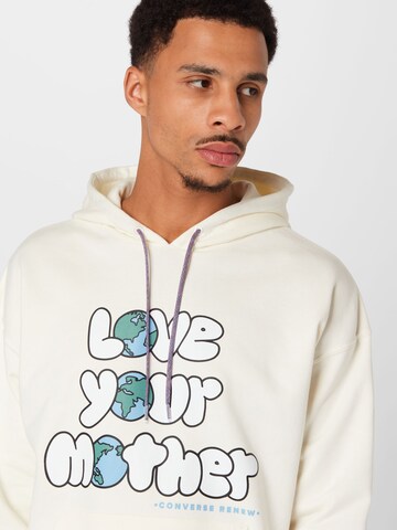 CONVERSE Sweatshirt 'LOVE YOUR MOTHER' in Weiß