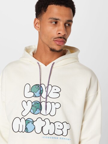 Bluză de molton 'LOVE YOUR MOTHER' de la CONVERSE pe alb