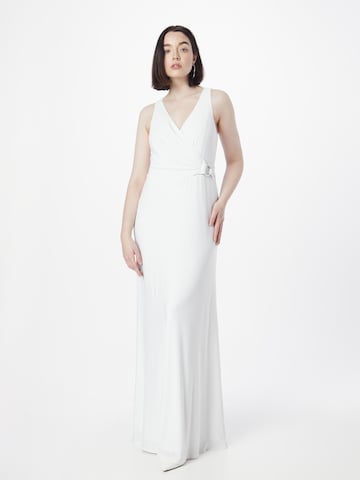 Lauren Ralph Lauren - Vestido de noche en blanco: frente