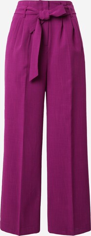 King Louie Wide leg Pleated Pants 'Neva Timba' in Purple: front