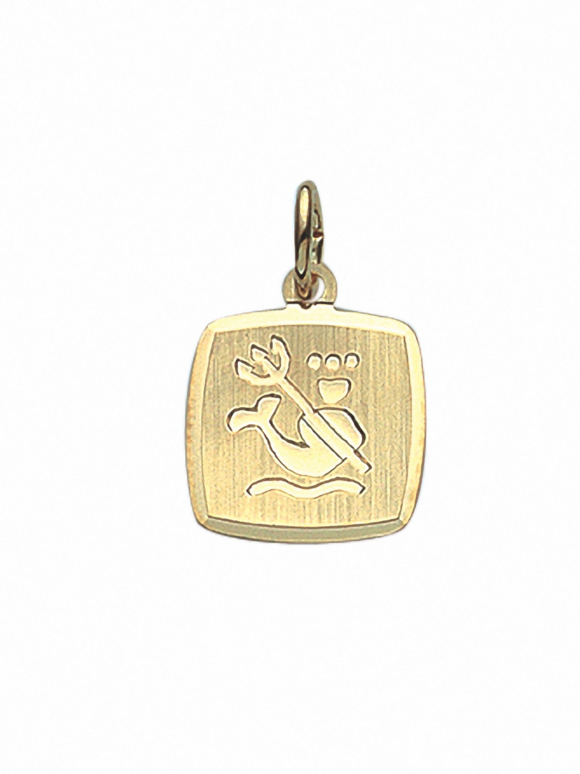 Adelia´s Anhänger 'Wassermann' in Gold: Vorderseite