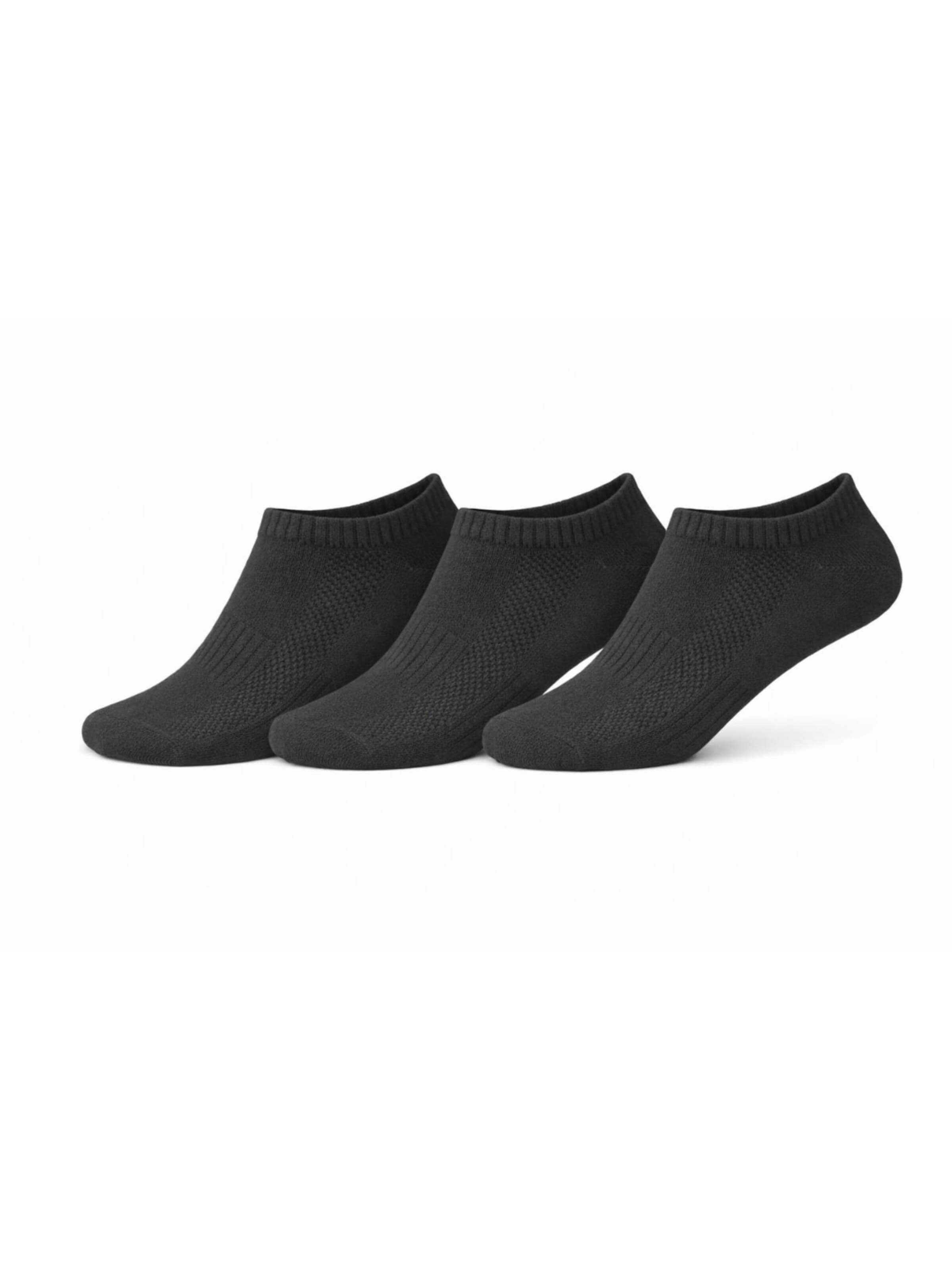 MANEE Ankle Socks 'Sneaker Socken aus Bio‑Baumwolle – Nachhaltig, Atmungsaktiv & Knöchellang' in 35-38 in Black, Item view