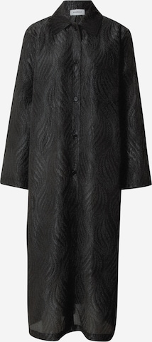 Soulland - Vestido camisero 'Nicole' en negro: frente