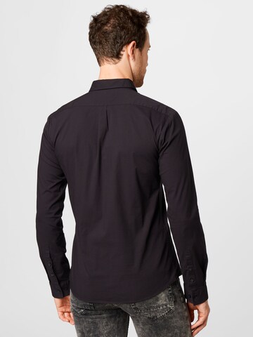 HUGO Slim Fit Hemd 'Ero3' in Schwarz