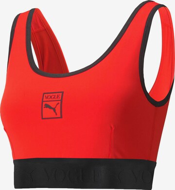 PUMA Bralette Sports Bra in Red: front