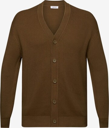 ESPRIT Knit Cardigan in Green: front