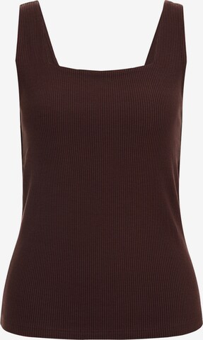 WE Fashion Top in Bruin: voorkant