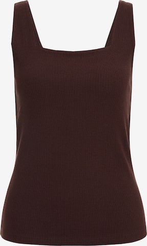 WE Fashion Top in Bruin: voorkant