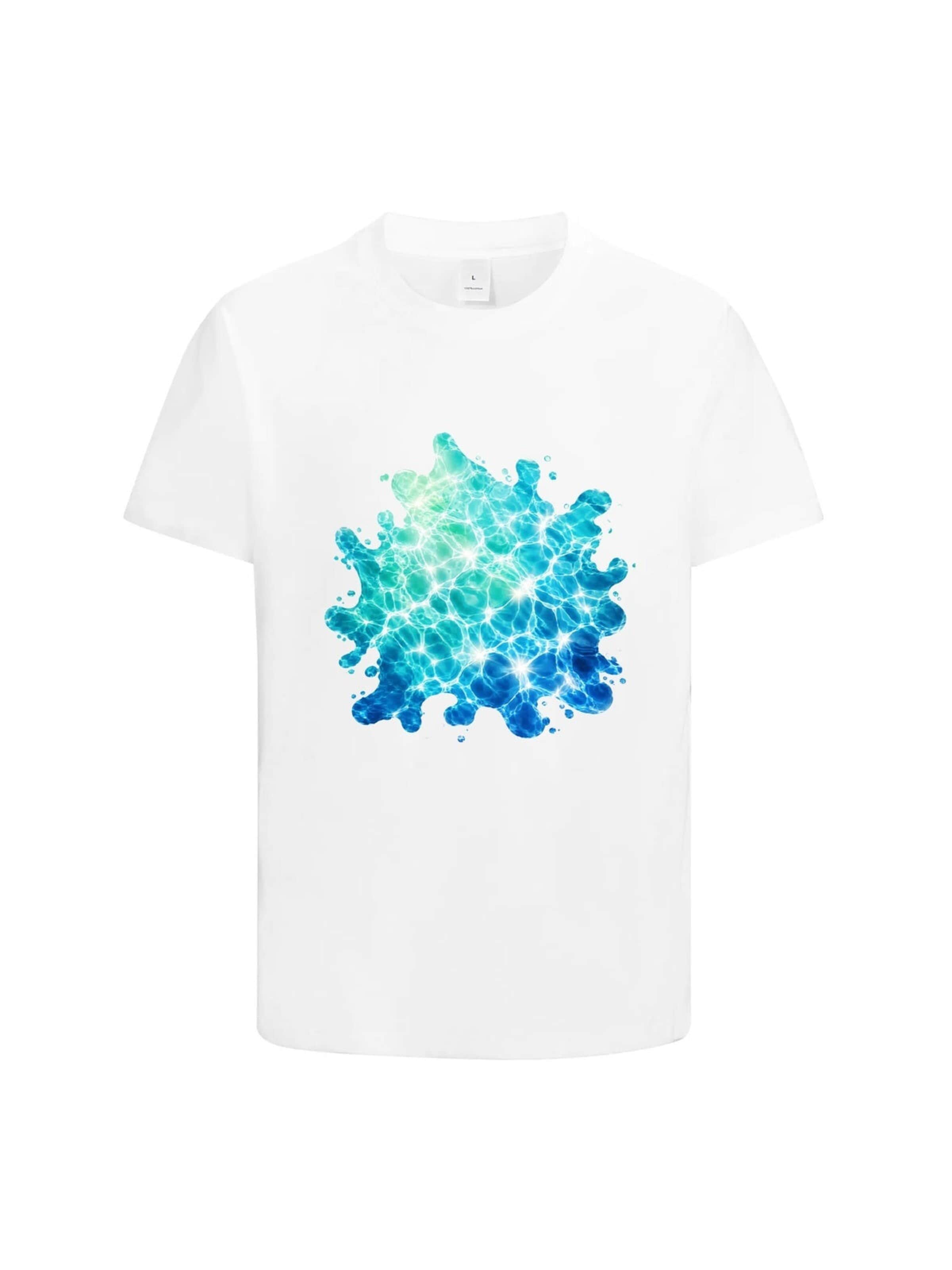 HUSKSWARE Shirt 'T-Shirt mit modernem Muster' in White: front