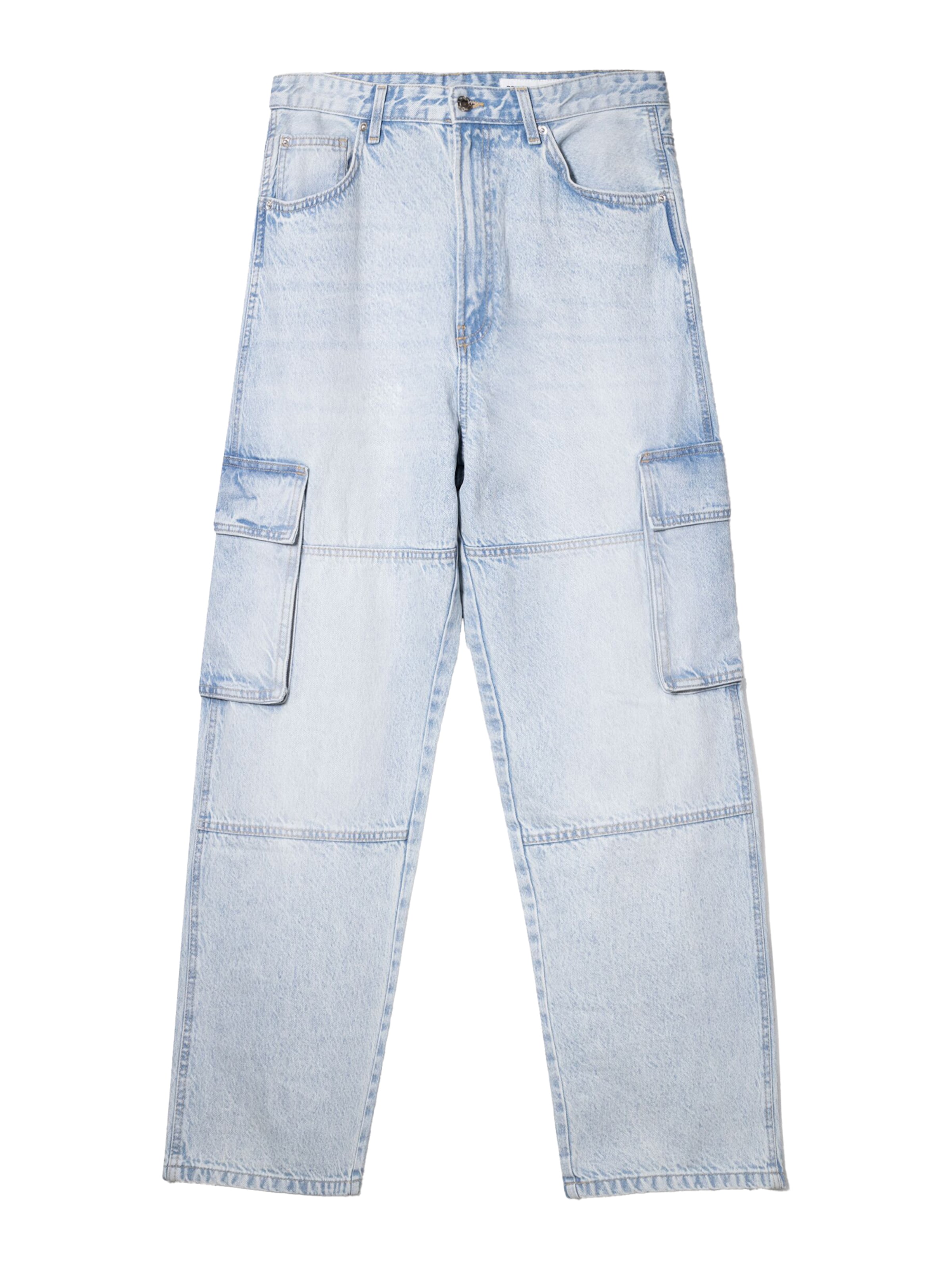 Loosefit Jeans cargo di Bershka in blu: frontale
