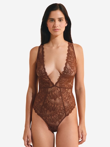 ETAM Bodysuit 'Persienne' in Brown: front