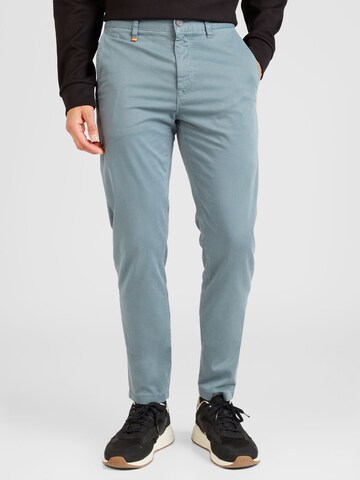 Slimfit Pantaloni chino 'Taber' di BOSS in blu: frontale