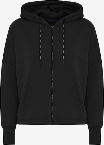 Oxmo Zip-Up Hoodie 'sanice' in Black: front