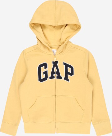 GAP Sweatvest in Geel: voorkant