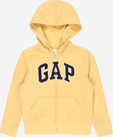 GAP Zip-Up Hoodie in Yellow: front