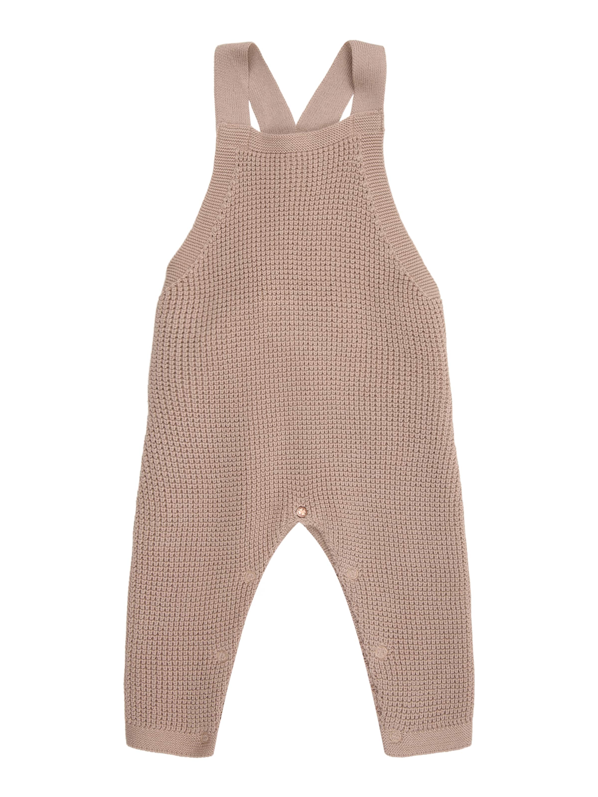 smėlio Noppies Standartinis Kombinezonas su petnešomis 'Dungaree Saltillo': priekis