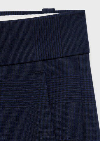 MANGO MAN Slim fit Pleated Pants 'Milan' in Blue