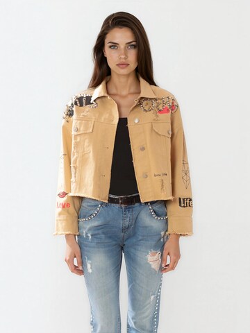 Veste mi-saison 'Enjoy' MATSOUR’I en beige : devant