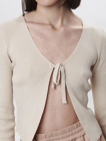 Giacchetta 'Lurex tie up cardigan' di Influencer in beige
