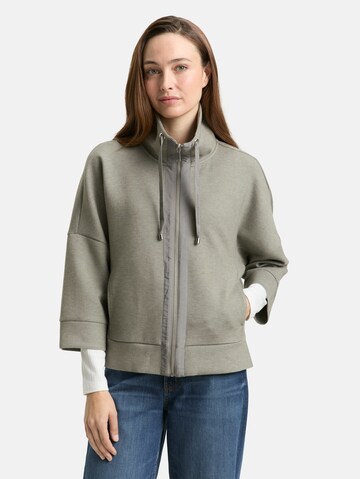 TOM TAILOR Sweatjacke in Grün: Vorderseite