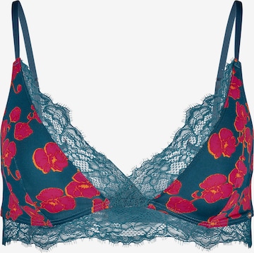 Skiny Triangle Bra in Blue: front