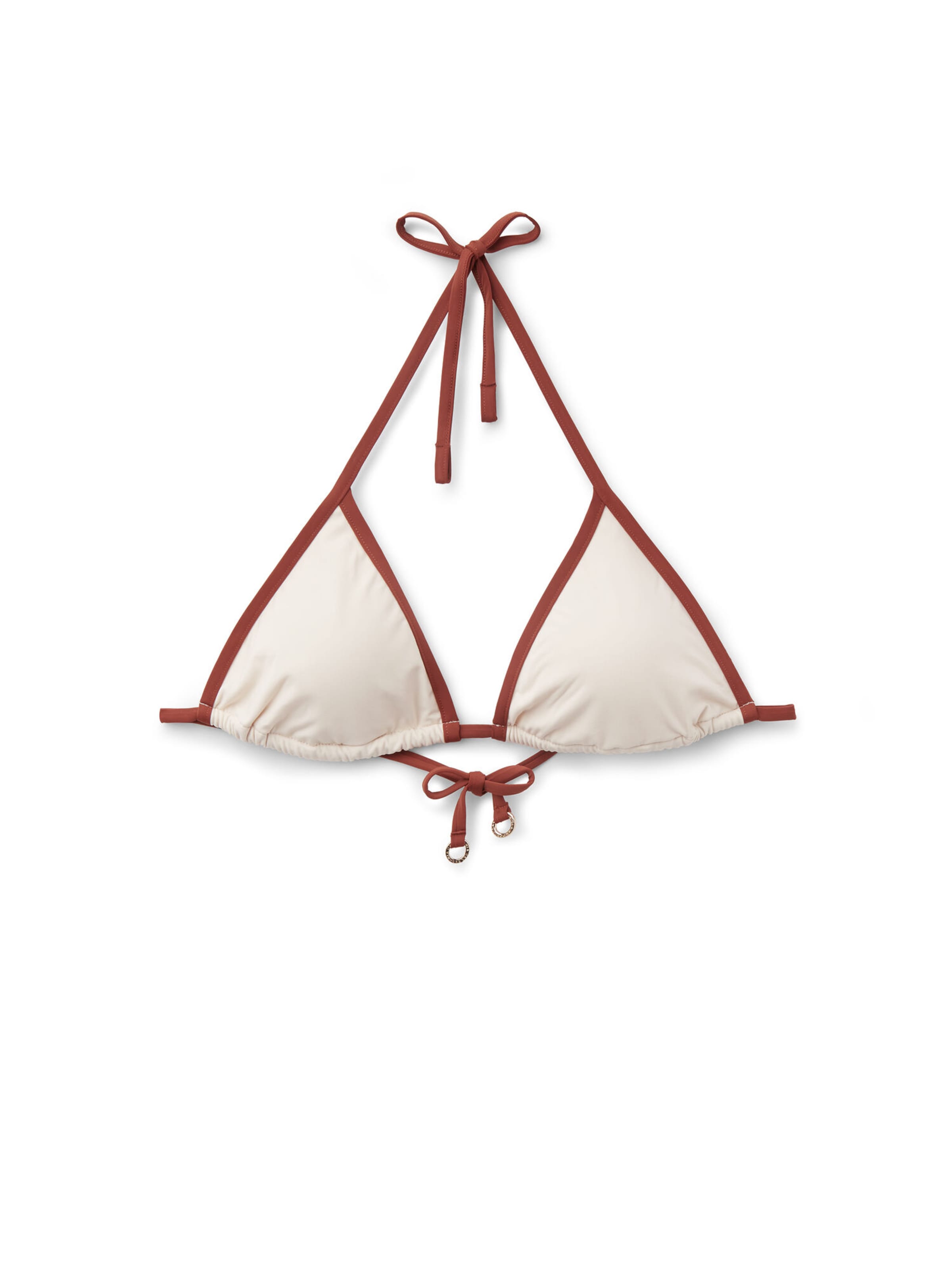 CALZEDONIA Triangel Bikinitop 'Bicolor Piping' in Beige: Vorderseite